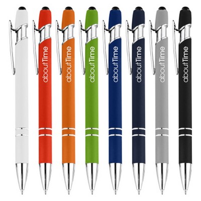 Soft-Touch Aluminum Pen with Stylus