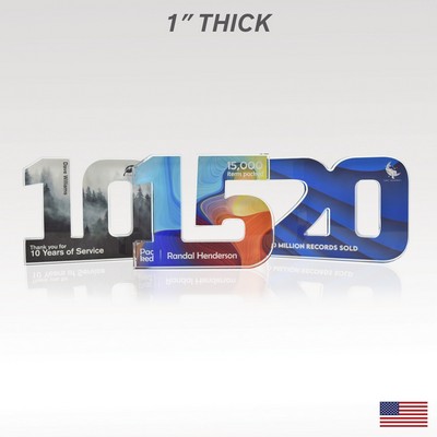 1" USA-Made Acrylic Numerals Style 10 – Traditional Series