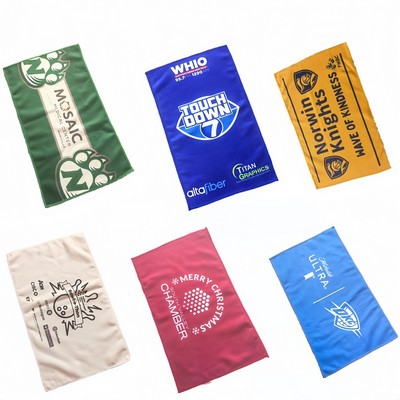 11" W x 18" H Microfiber Red Rally Towel