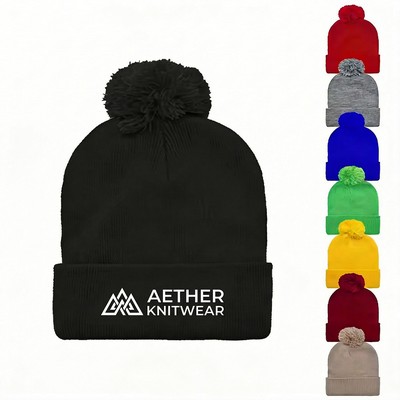 Unisex Original Knit Beanie Pom Adult
