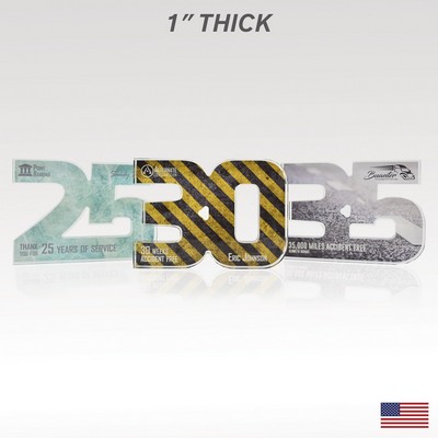 1" USA-Made Acrylic Numerals Style 35 – Traditional Series