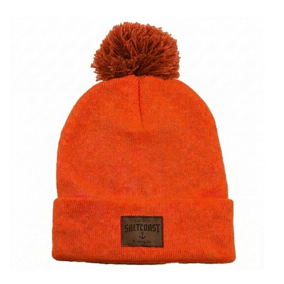 Promotional Long Knit Beanie With Pom