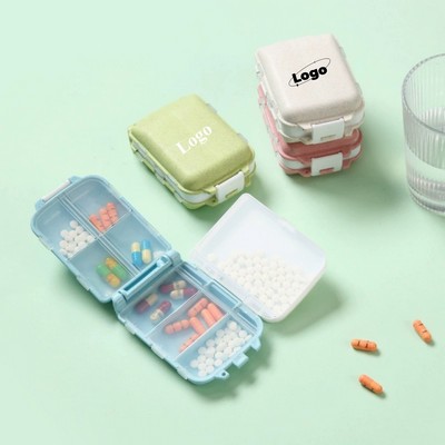 Wheat Straw Travel Pill Case